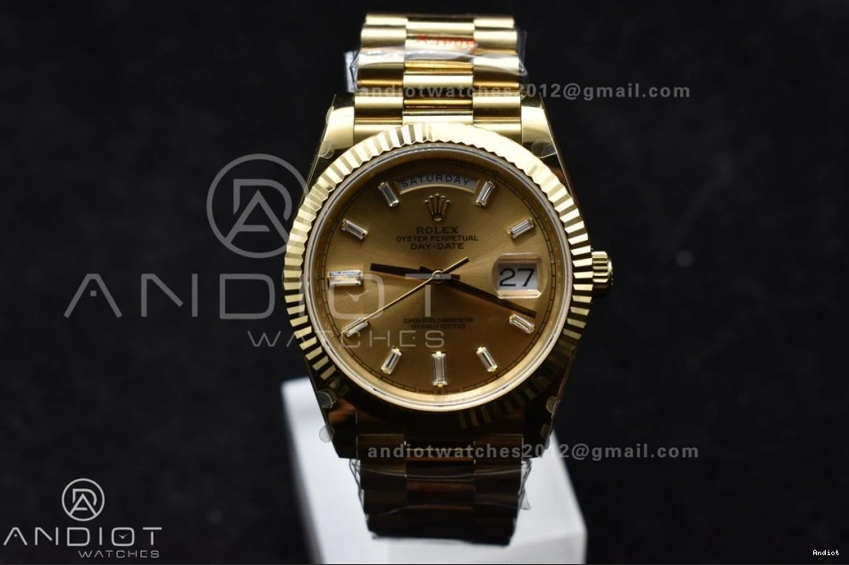 DayDate Bracelet 904L Gain President Steel GMF 40 YG Diamond Gold Markers A3255 Dial Weight V2 On 0111